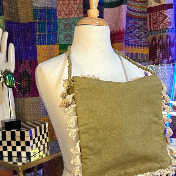 CROSSTREE Lane Vintage Cotton Purse, Twisted Crossbody Strap Boho - Picture 3 of 4